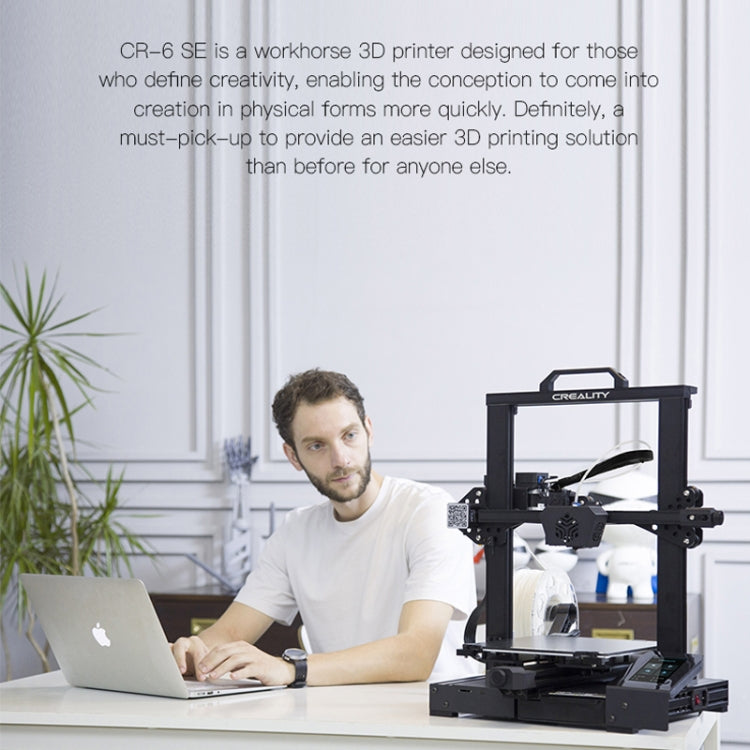 Imprimante 3D DIY CREALITY CR-6 SE 350W à mise à niveau intelligente sans nivellement, Taille d'impression : 23.5 x 23.5 x 25cm, Prise UE, CR-6 SE