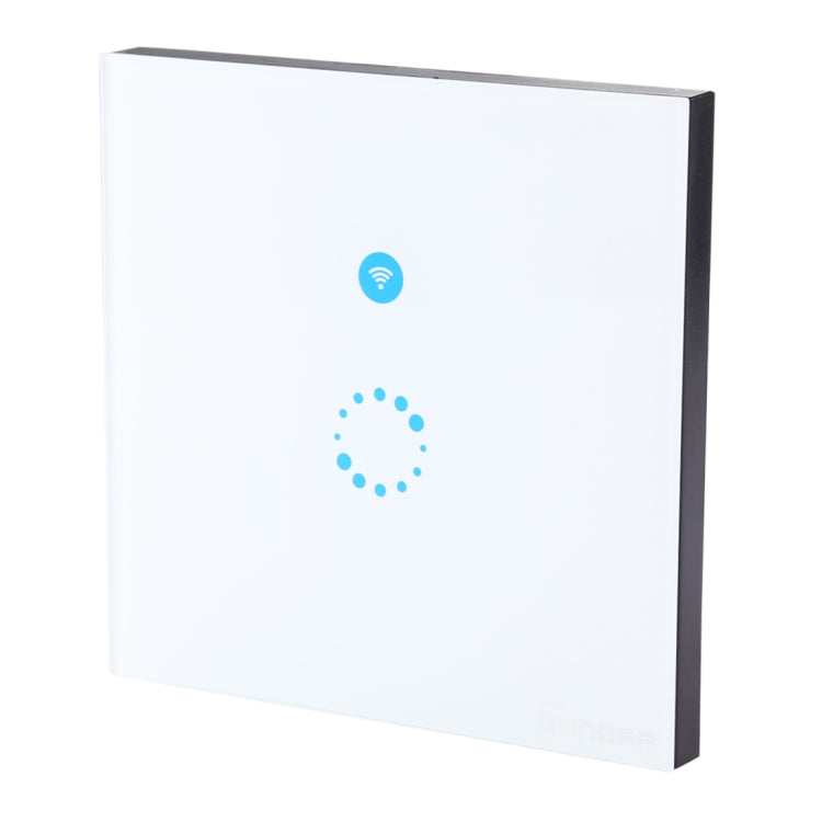 Interrupteur mural tactile Sonoff 86 mm 1 gang en verre trempé, interrupteur tactile lumière maison intelligente, compatible Alexa et Google Home, AC 90V-250V 400W 2A, 86 mm