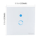Interrupteur mural tactile Sonoff 86 mm 1 gang en verre trempé, interrupteur tactile lumière maison intelligente, compatible Alexa et Google Home, AC 90V-250V 400W 2A, 86 mm