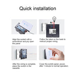 Interrupteur mural tactile Sonoff 86 mm 1 gang en verre trempé, interrupteur tactile lumière maison intelligente, compatible Alexa et Google Home, AC 90V-250V 400W 2A, 86 mm