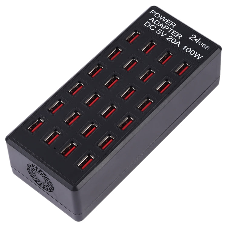 Station de charge rapide 100 W à 24 ports USB avec indicateur LED CA 100-240 V, prise US, 100 W 24 ports USB prise US