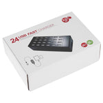 Station de charge rapide 100 W à 24 ports USB avec indicateur LED CA 100-240 V, prise US, 100 W 24 ports USB prise US