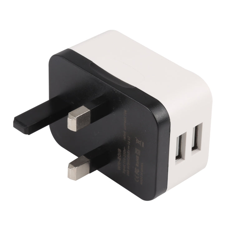 Adaptateur secteur de voyage WN-2018 à double USB, prise UK