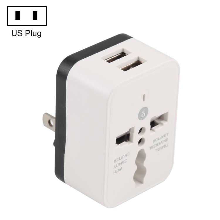 Adaptateur secteur de voyage WN-2018 à double USB, prise US