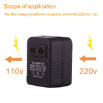 Adaptateur prise secteur 220V vers 110V 50W, prise EU/US vers prise US, 220V vers 110V 50W