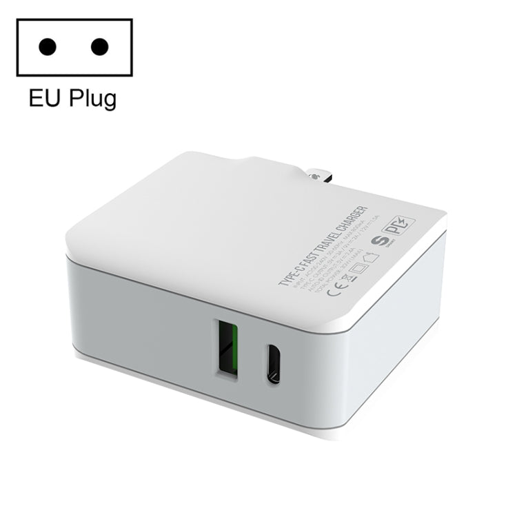 Chargeur de voyage pliable LDNIO A4403C 30W PD + Auto-id avec câble USB-C / Type-C 1m, prise AU, avec câble Type-C, 30W avec câble Type-C