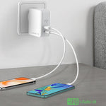 LDNIO A4403C 30W PD + Auto-id Foldable Fast Travel Charger with 1m Micro USB Cable, EU Plug, with Micro USB Cable