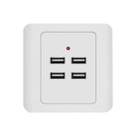 Chargeur mural 5V 3.1A 4 ports USB Adaptateur Station d'accueil Prise panneau d'alimentation, entrée 36V, 4 ports USB 2.0