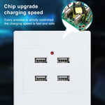 Chargeur mural 5V 3.1A 4 ports USB Adaptateur Station d'accueil Prise panneau d'alimentation, entrée 36V, 4 ports USB 2.0