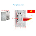 Interrupteur mural intelligent WS-US-02 panneau verre trempé 2 canaux 2A contrôle tactile & APP EWeLink, AC 90V-250V, prise US, 2 canaux