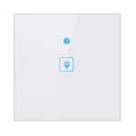 Interrupteur mural intelligent à panneau en verre trempé 1 gang WS-UK-01 avec contrôle APP EWeLink et tactile 2A, AC 90V-250V, prise UK, 1 gang