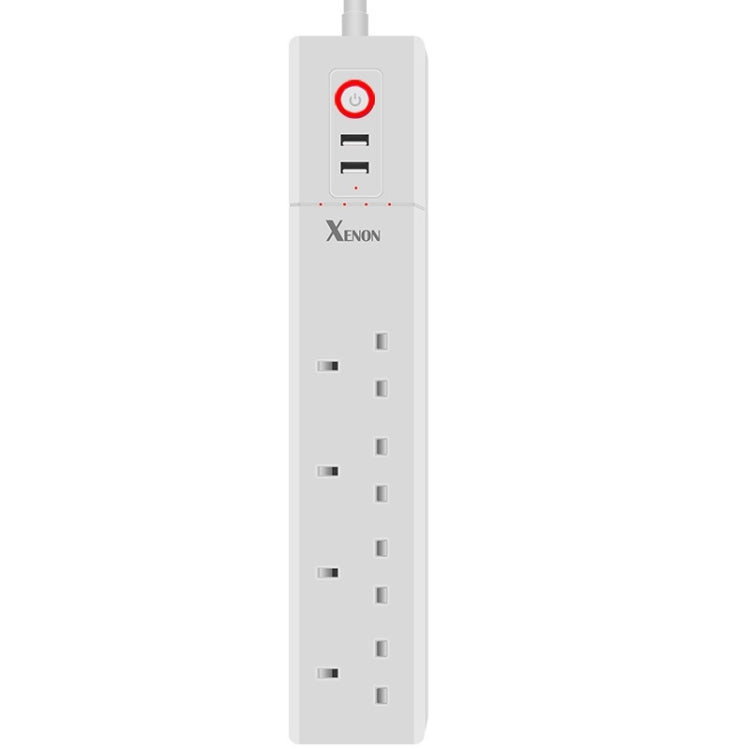 2 ports USB + 4 prises UK, prise secteur intelligente WiFi avec télécommande, compatible Alexa & Google Home, longueur du câble : 1,8 m, AC 90-265V, prise UK, 4xUSB + 3xprise UK (prise UK)