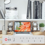 2 ports USB + 4 prises UK, prise secteur intelligente WiFi avec télécommande, compatible Alexa & Google Home, longueur du câble : 1,8 m, AC 90-265V, prise UK, 4xUSB + 3xprise UK (prise UK)