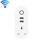 SA-002 prise secteur intelligente WiFi avec 2 ports USB + 1 prise EU, compatible Alexa et Google Home, AC 110V-230V, prise EU, prise UK, prise US