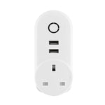 SA-002 prise secteur intelligente WiFi avec 2 ports USB + 1 prise EU, compatible Alexa et Google Home, AC 110V-230V, prise EU, prise UK, prise US