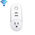 SA-002 prise secteur intelligente WiFi avec 2 ports USB + 1 prise EU, compatible Alexa et Google Home, AC 110V-230V, prise EU, prise UK, prise US