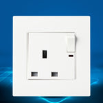 Prise d'Alimentation PC Type 86 13A à Trois Trous avec Interrupteur Lumineux, Prise UK