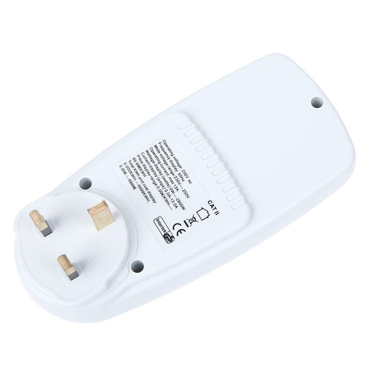 Compteur d'énergie à affichage LCD AC 230-250V 50Hz Max 13A, watt, volt, analyseur de puissance, moniteur automatique d'électricité, prise UK, AC 230-250V prise UK