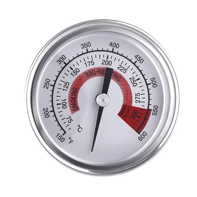 Thermomètres de four en acier inoxydable pour barbecue fumoir grill Thermomètre bimétallique jauge de température outils de cuisson avec double affichage & verre anti-buée, WSS-411