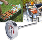Thermomètres de four en acier inoxydable pour barbecue fumoir grill Thermomètre bimétallique jauge de température outils de cuisson avec double affichage & verre anti-buée, WSS-411