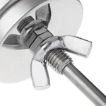 Thermomètres de four en acier inoxydable pour barbecue fumoir grill Thermomètre bimétallique jauge de température outils de cuisson avec double affichage & verre anti-buée, WSS-411