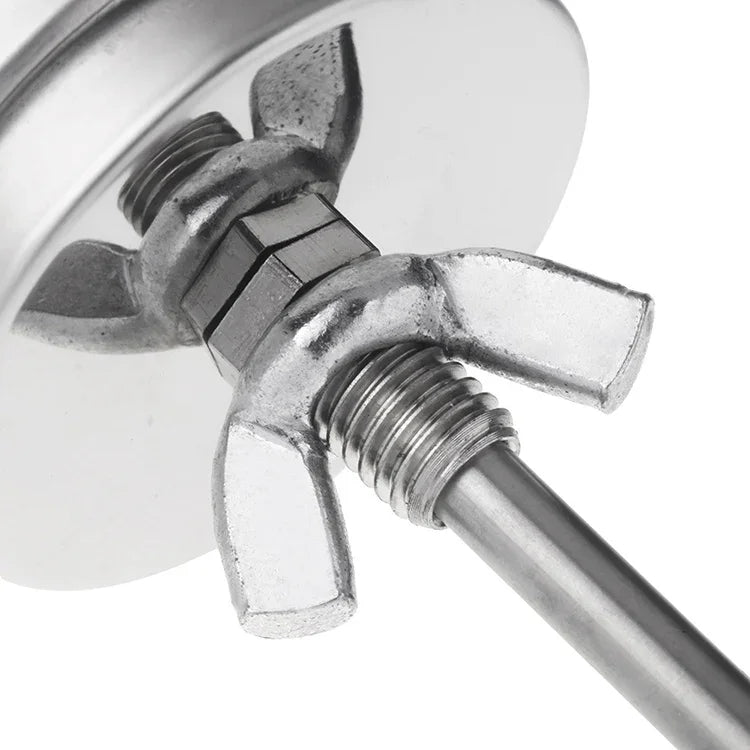 Thermomètres de four en acier inoxydable pour barbecue fumoir grill Thermomètre bimétallique jauge de température outils de cuisson avec double affichage & verre anti-buée, WSS-411