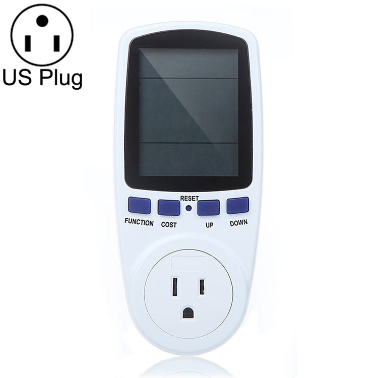 Compteur d'énergie à affichage LCD AC 120V 60Hz Max 15A, watt, ampères, volt, moniteur d'utilisation électrique, prise US, AC 120V prise US