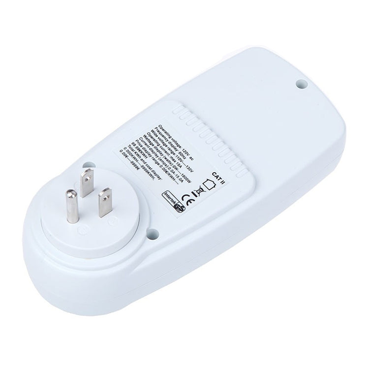 Compteur d'énergie à affichage LCD AC 120V 60Hz Max 15A, watt, ampères, volt, moniteur d'utilisation électrique, prise US, AC 120V prise US
