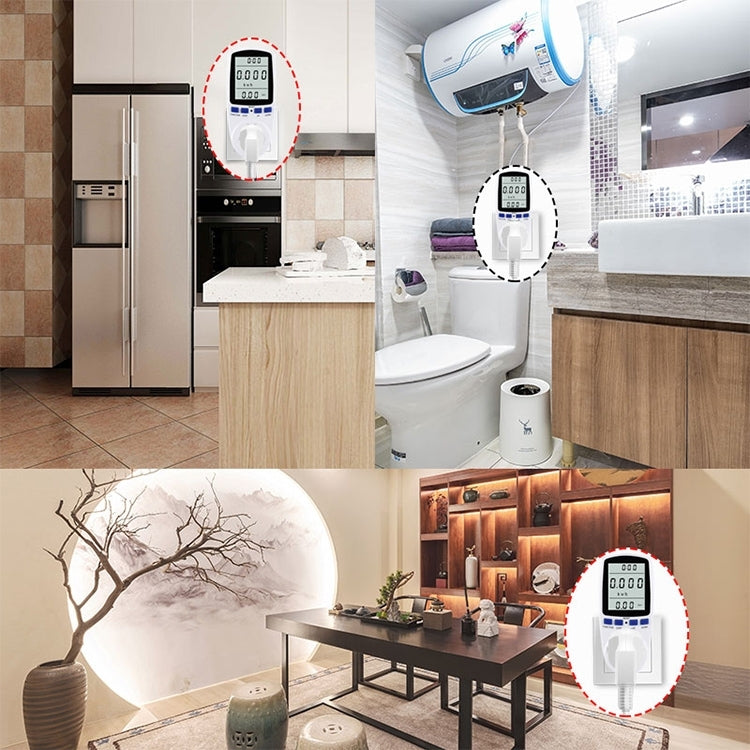 Compteur d'énergie à affichage LCD AC 120V 60Hz Max 15A, watt, ampères, volt, moniteur d'utilisation électrique, prise US, AC 120V prise US