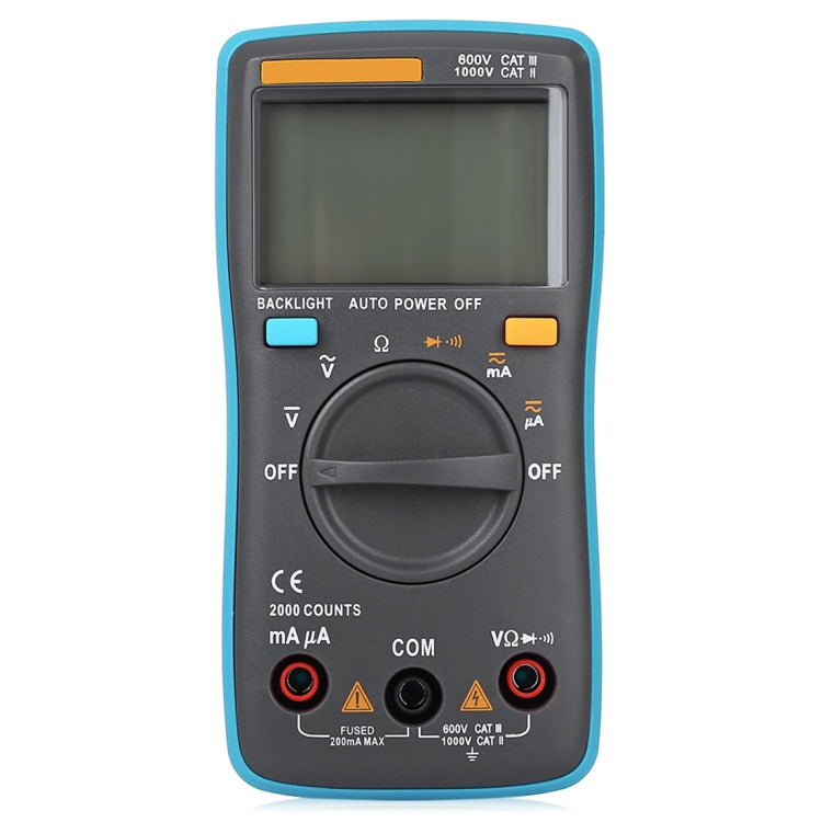 Multimètre numérique portable ZT98 CAT III 600V 2000 comptes avec rétroéclairage, testeur de courant AC/DC, tension, écran LCD et support, ZT98