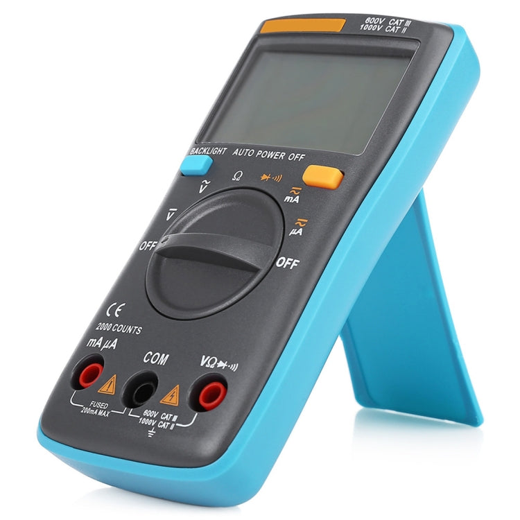 Multimètre numérique portable ZT98 CAT III 600V 2000 comptes avec rétroéclairage, testeur de courant AC/DC, tension, écran LCD et support, ZT98