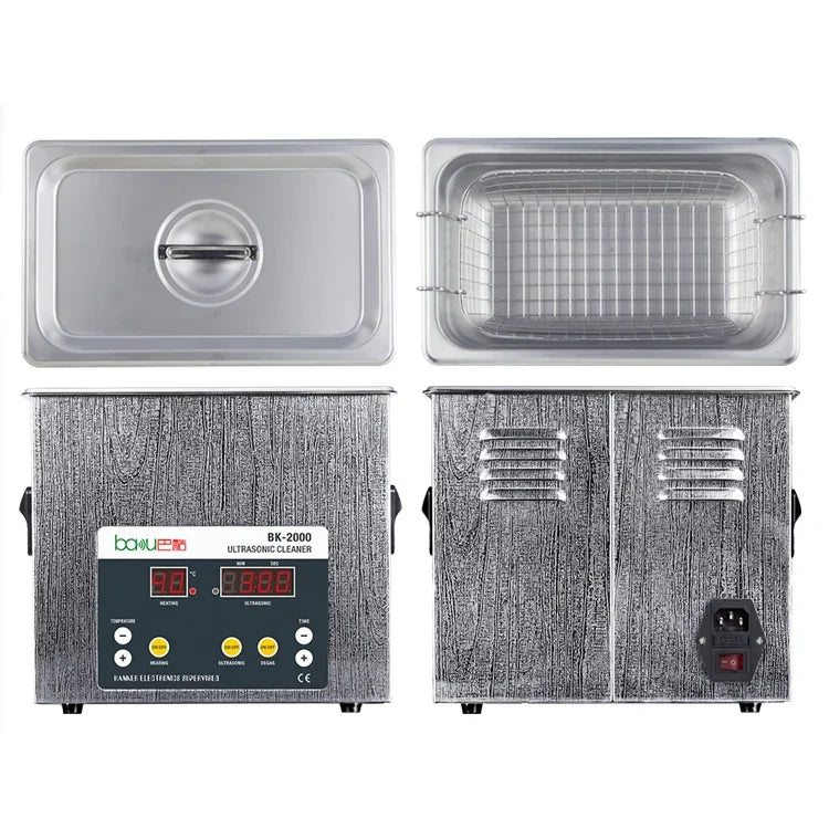 Nettoyeur à ultrasons BAKU BK-2000 120W 3.36L avec affichage LCD et panier, AC 220V, prise EU, BK-2000 120W 3.36L 220V
