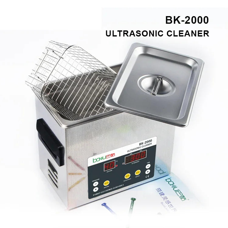 Nettoyeur à ultrasons BAKU BK-2000 120W 3.36L avec affichage LCD et panier, AC 220V, prise EU, BK-2000 120W 3.36L 220V