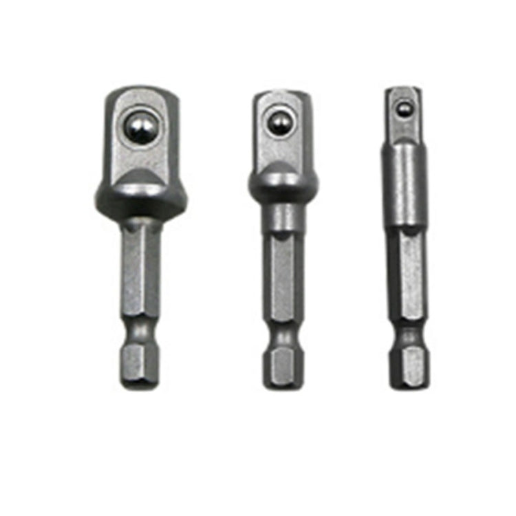 Ensemble de 3 barres d’extension pour douilles, adaptateur à queue hexagonale, embout de perceuse pour écrous (1/4, 3/8, 1/2 pouce), longueur 50mm