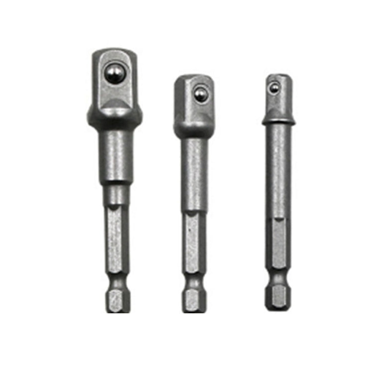 Ensemble de 3 barres d’extension pour douilles, adaptateur à queue hexagonale, embout de perceuse pour écrous (1/4, 3/8, 1/2 pouce), longueur 65-73mm