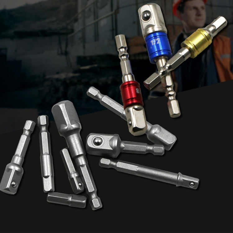 Ensemble de 3 barres d’extension pour douilles, adaptateur à queue hexagonale, embout de perceuse pour écrous (1/4, 3/8, 1/2 pouce), longueur 65-73mm