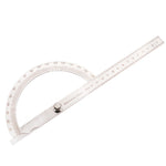 Rapporteur d’angle en acier inoxydable 0-180 degrés avec règle de mesure bras 0-150mm, règle 0-150mm