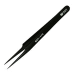 BEST BST-17C Pinces à épiler de précision extra longues en acier inoxydable pour extensions de cils, BST-17C