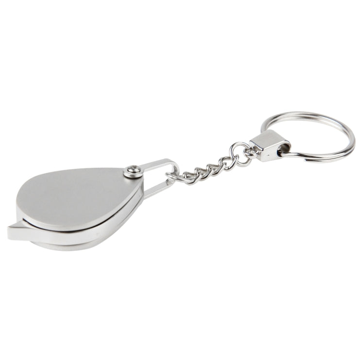 Loupe pliante portable en métal pour bijoux, loupe ancienne avec lentille grossissante, porte-clés