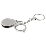 Loupe pliante portable en métal pour bijoux, loupe ancienne avec lentille grossissante, porte-clés