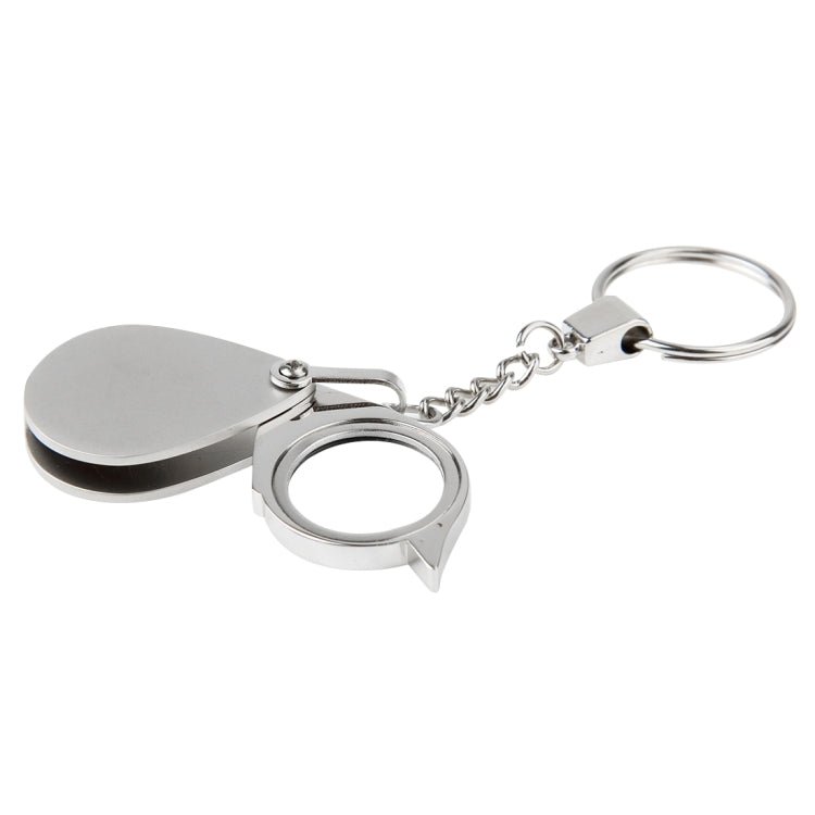 Loupe pliante portable en métal pour bijoux, loupe ancienne avec lentille grossissante, porte-clés