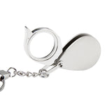 Loupe pliante portable en métal pour bijoux, loupe ancienne avec lentille grossissante, porte-clés