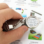 Loupe pliante portable en métal pour bijoux, loupe ancienne avec lentille grossissante, porte-clés