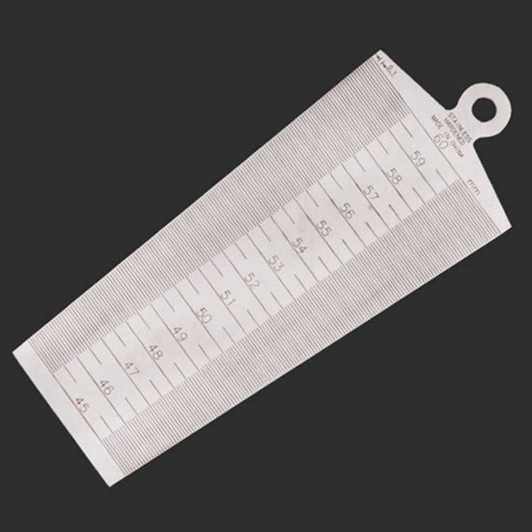 Jauge d’épaisseur à coin 45-60mm règle en acier inoxydable pour inspection, jauge conique métrique impériale, 45-60mm métrique impérial