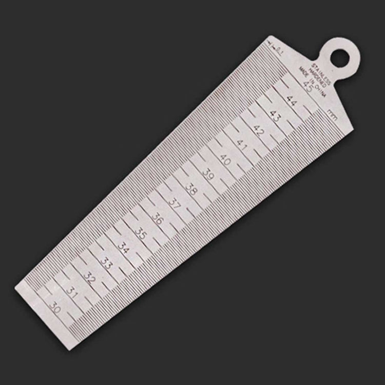 Jauge d'épaisseur en acier inoxydable pour écart de coin 30-45mm, règle d'inspection, jauge conique, outil de mesure métrique, écart 30-45mm métrique