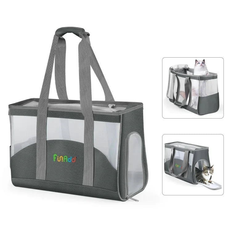 Sac de transport portable et respirant pour animaux de compagnie FUNADD, sac bandoulière d'extérieur, sac respirant pour animaux de compagnie