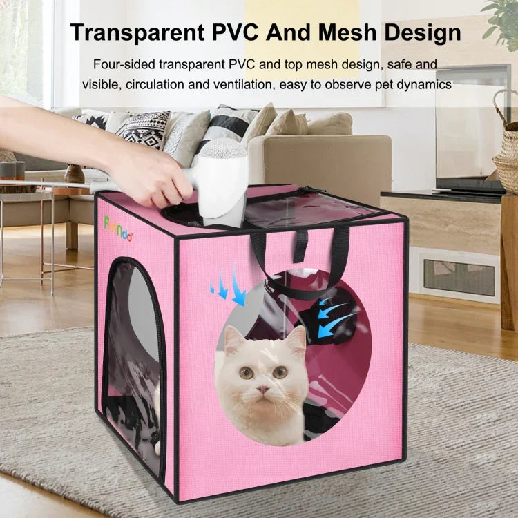 Bac de séchage pliable et portable FUNADD pour animaux de compagnie, adapté aux animaux jusqu'à 5 kg.