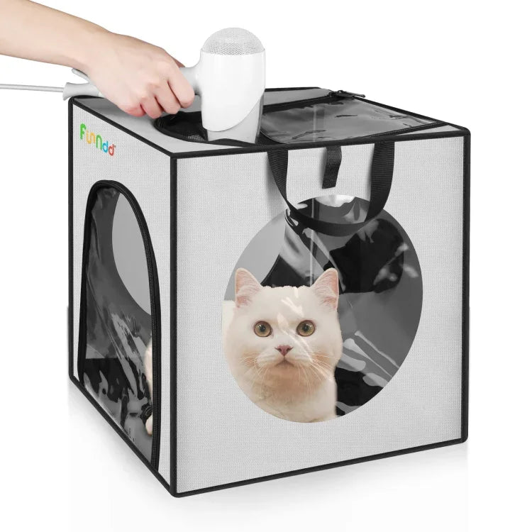 Bac de séchage pliable et portable FUNADD pour animaux de compagnie, adapté aux animaux jusqu'à 5 kg.