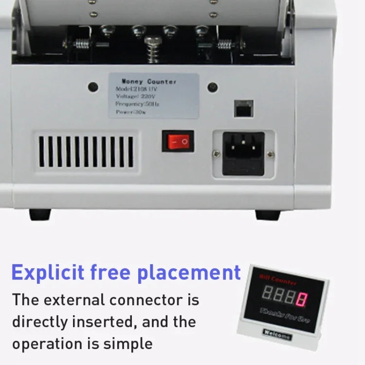 Compteur de devises portable multi-devises 2108UV/IR, Spécification: Prise AU, 220V Prise AU