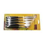 Racloir en acier inoxydable QST EXPRESS 5 en 1 pour fournitures d'art et mélange de couleurs, 5 en 1 (noir)